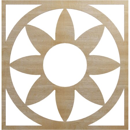 Ekena Millwork Blume Wood Fretwork Pierced Ceiling Medallion, Hickory, 36"OD x 12 1/2"ID x 3/8"T CMWP36X36X0375BLHI